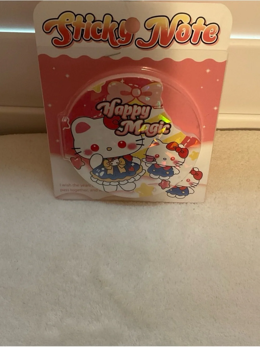 Sanrio Pink White Red Hello Kitty 'Happy Magic' Sticky Notes